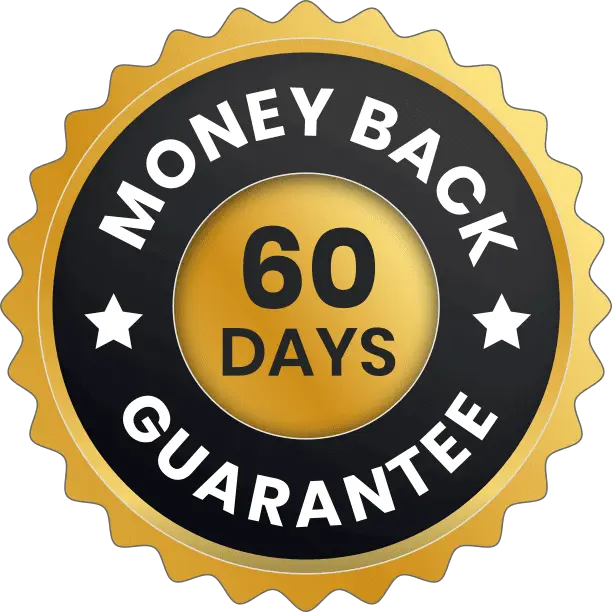 Oradentum 60-Day Money-Back Guarantee Badge – Risk-Free Purchase for peace of mind